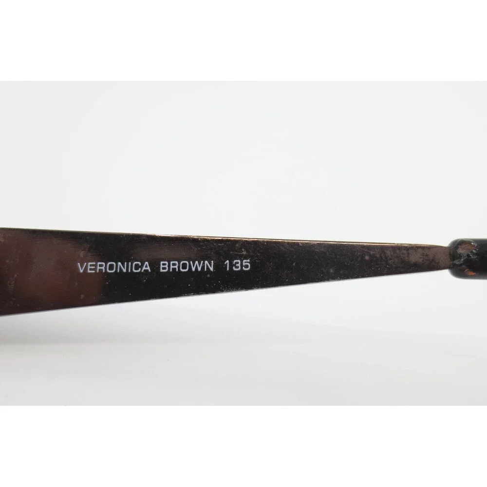 Veronica Brown Eyeglasses 52-16-135 Rectangular Brown Metal Frame Eyewear